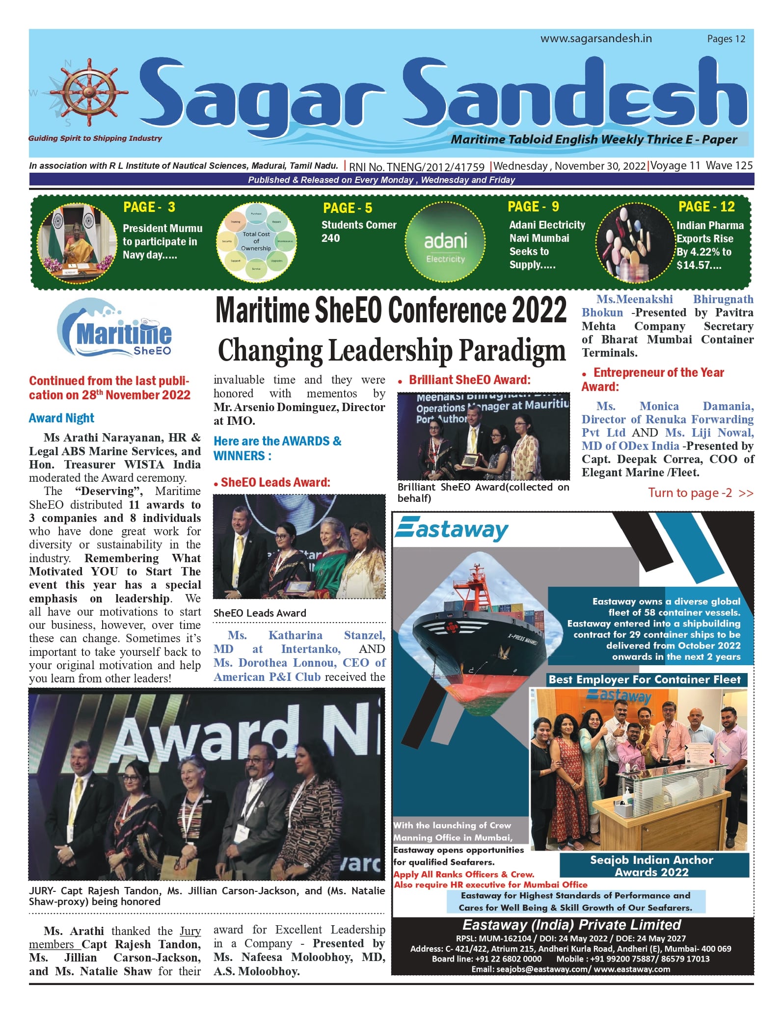 Maritime SheEO Conference 2022 Changing Leadership Paradigm-