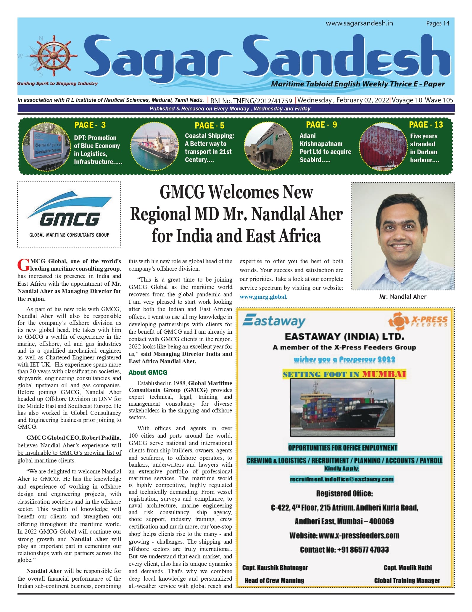GMCG Welcomes New Regional MD Mr. Nandlal Aher for India and East Africa