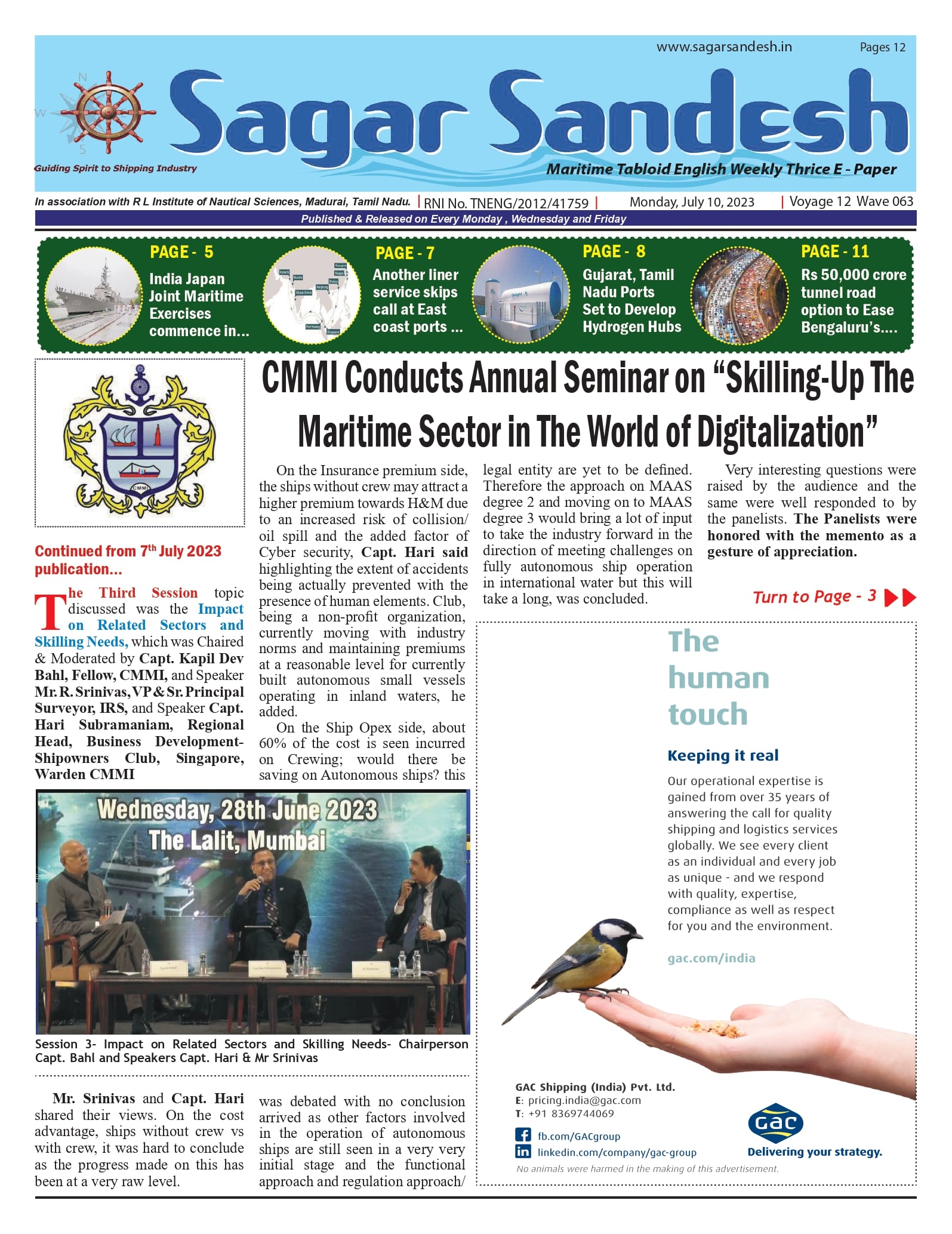 CMMI Conducts Annual Seminar on â€œSkilling-Up The Maritime Sector in The World of Digitalization