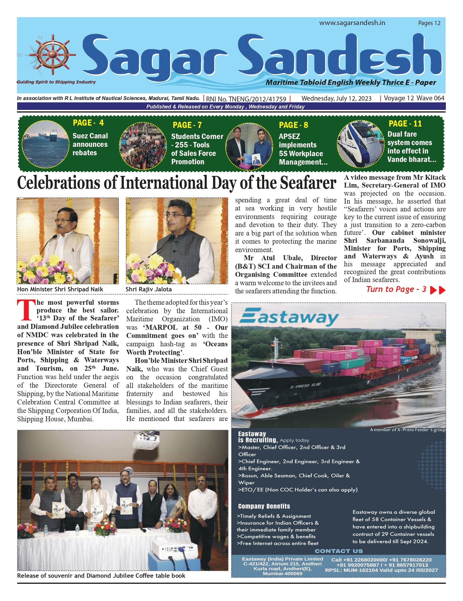 Celebrations of International Day of the Seafarer