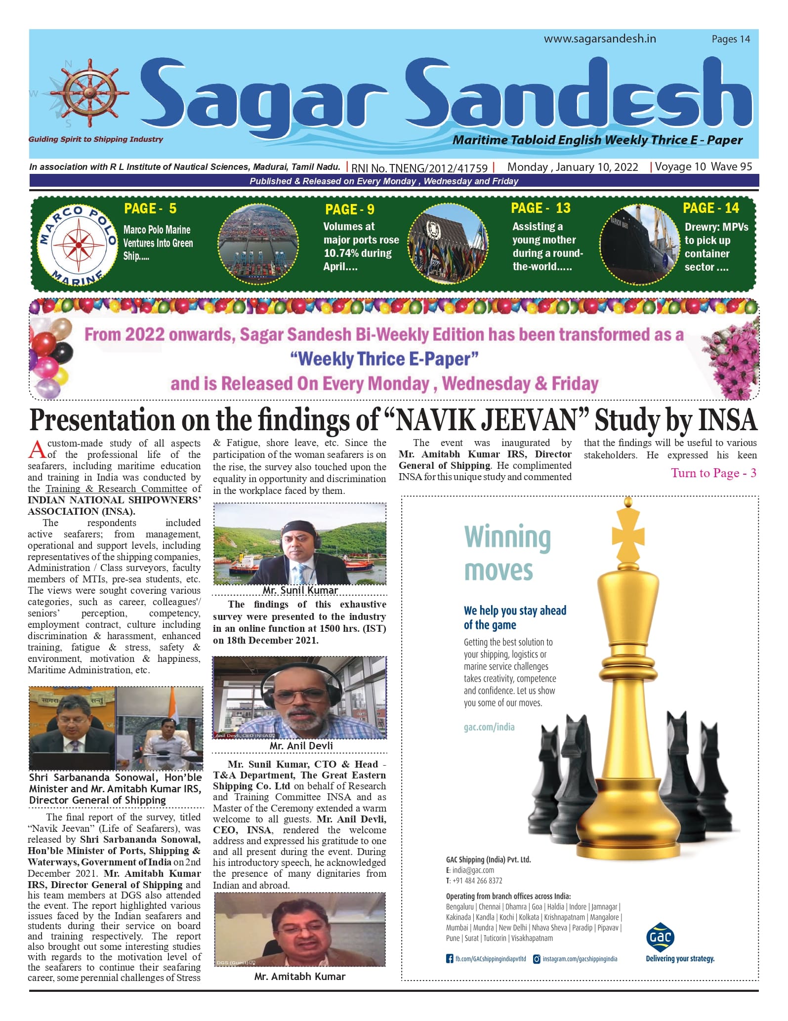Presentation on the findings of â€œNAVIK JEEVANâ€ Study by INSA