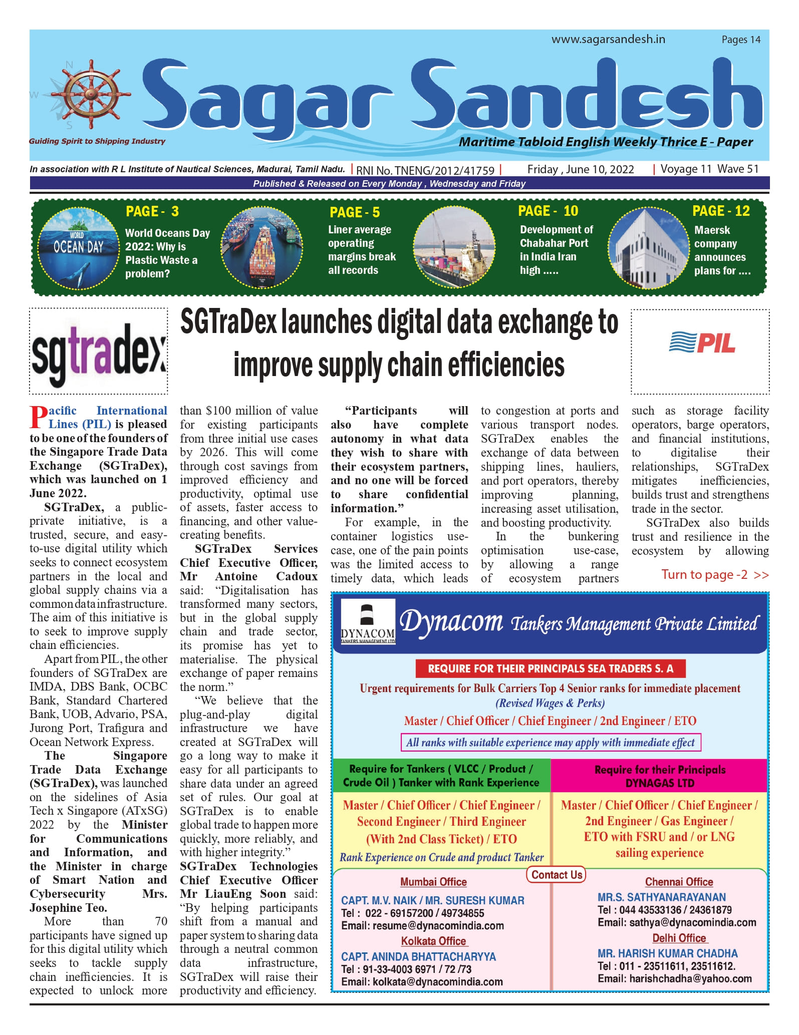 SGTraDex launches digital data exchange to improve supply chain efficiencies