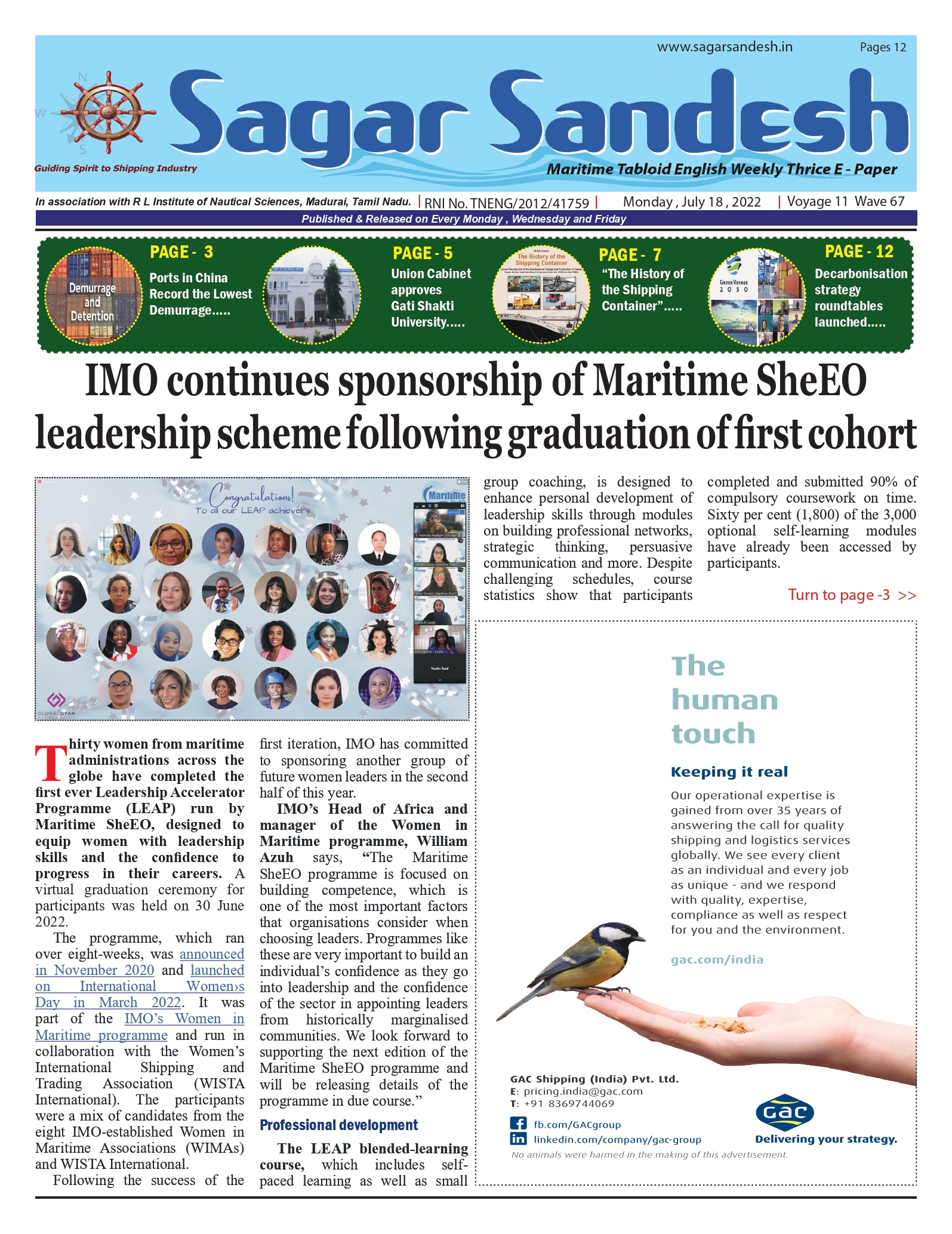 IMO continues sponsorship of Maritime SheEO leadership scheme following graduation of first cohort