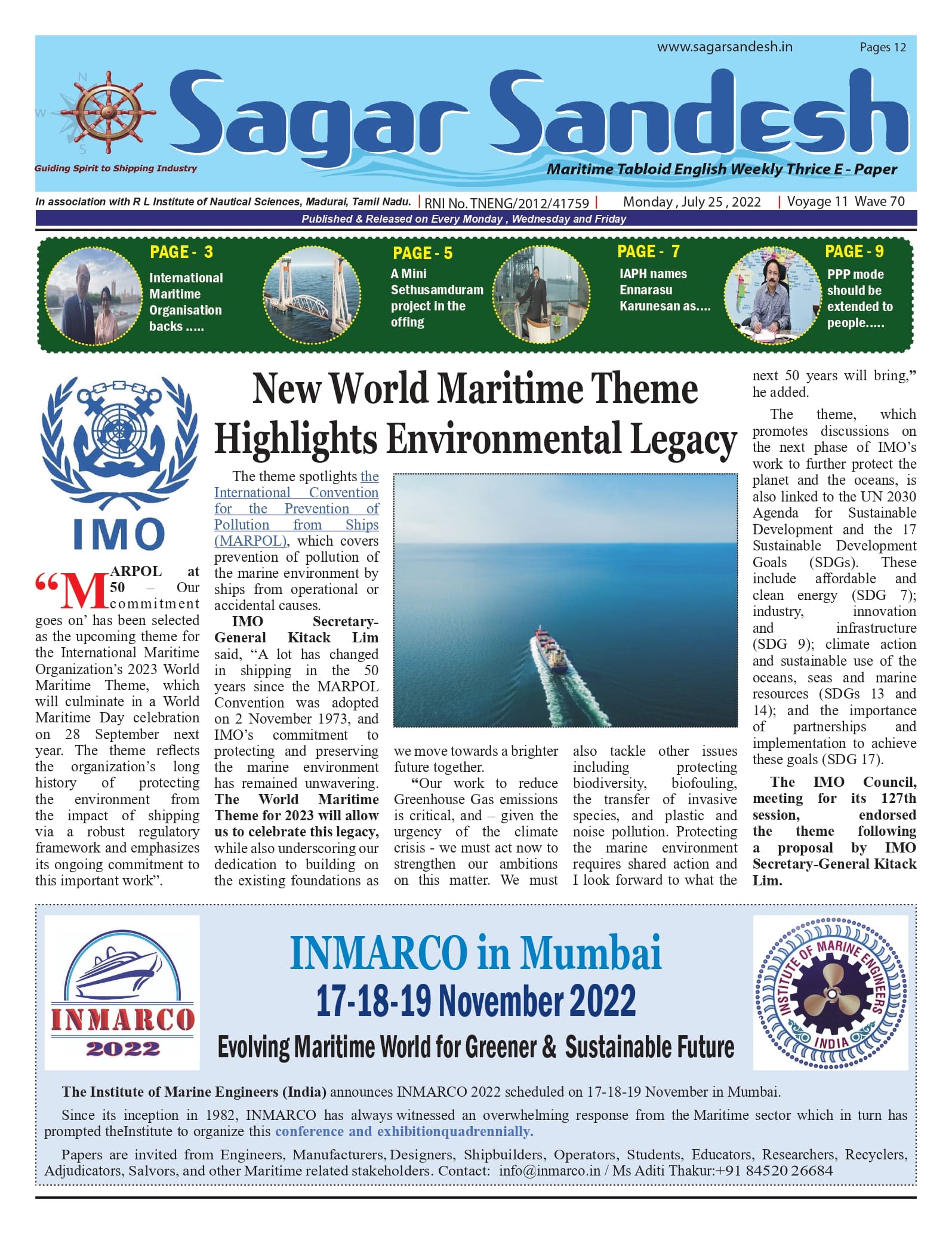 New World Maritime Theme Highlights Environmental Legacy