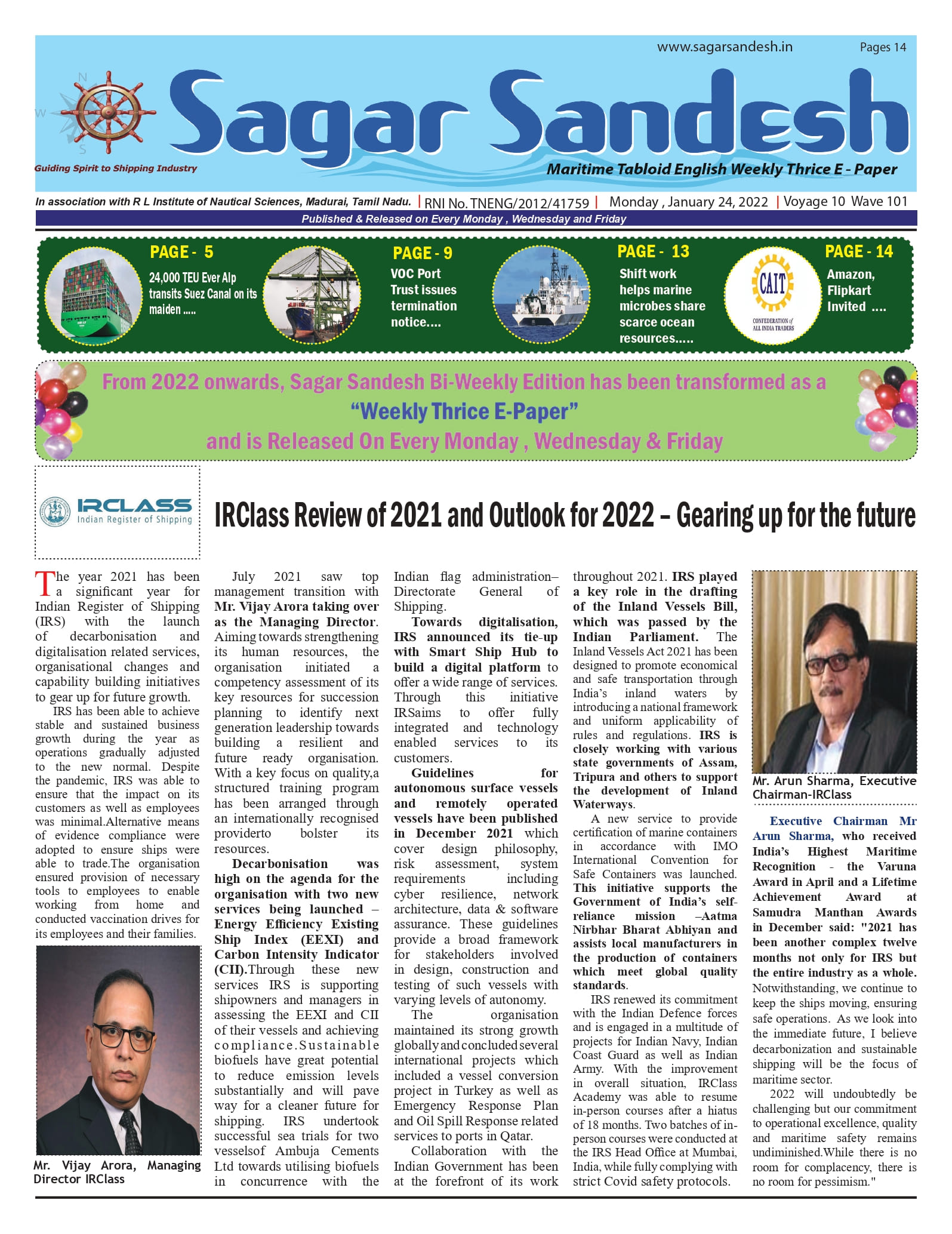 IRClass Review of 2021 and Outlook for 2022 â€“ Gearing up for the future