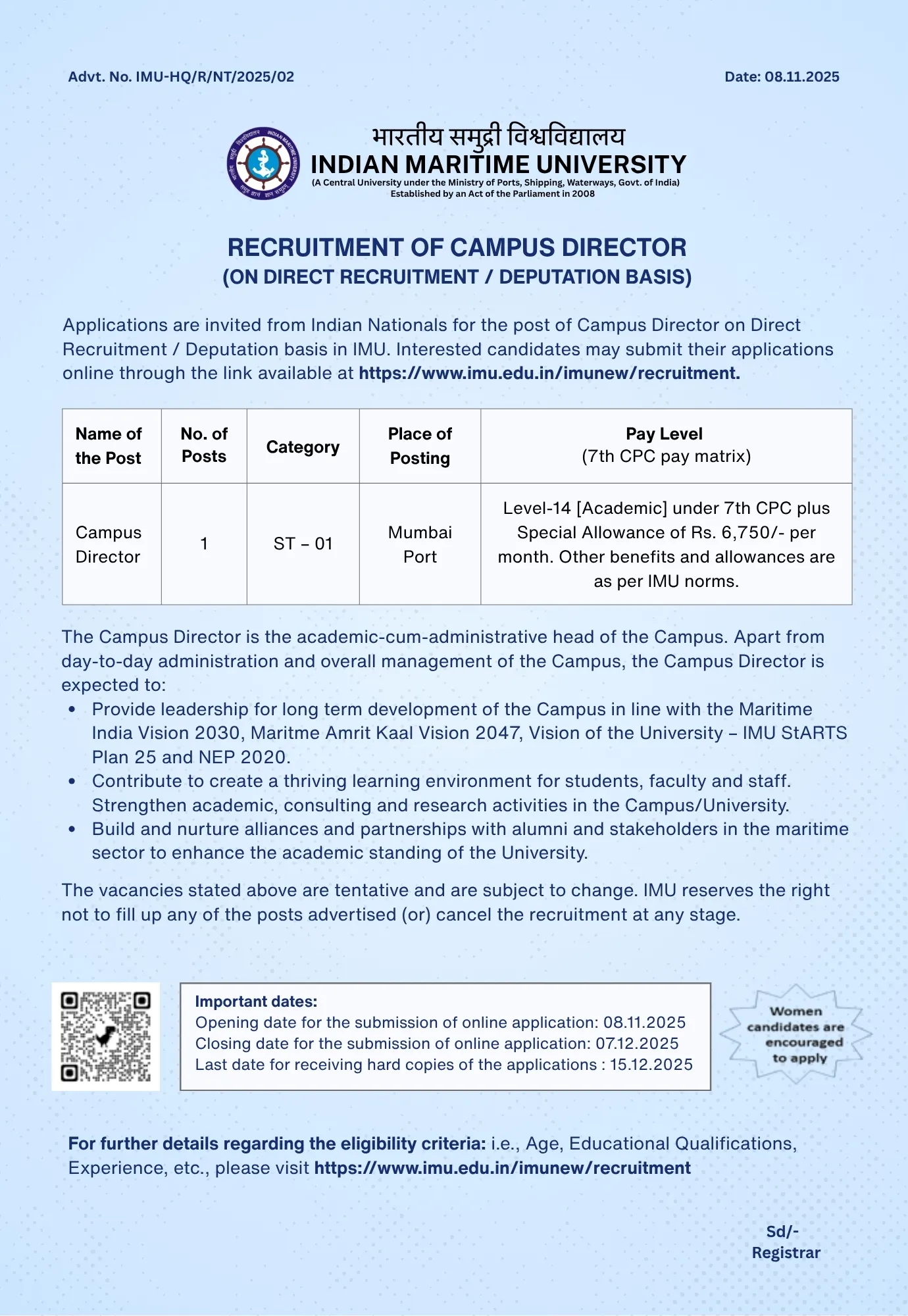 IMU CAMPUS DIRECTOR 131125