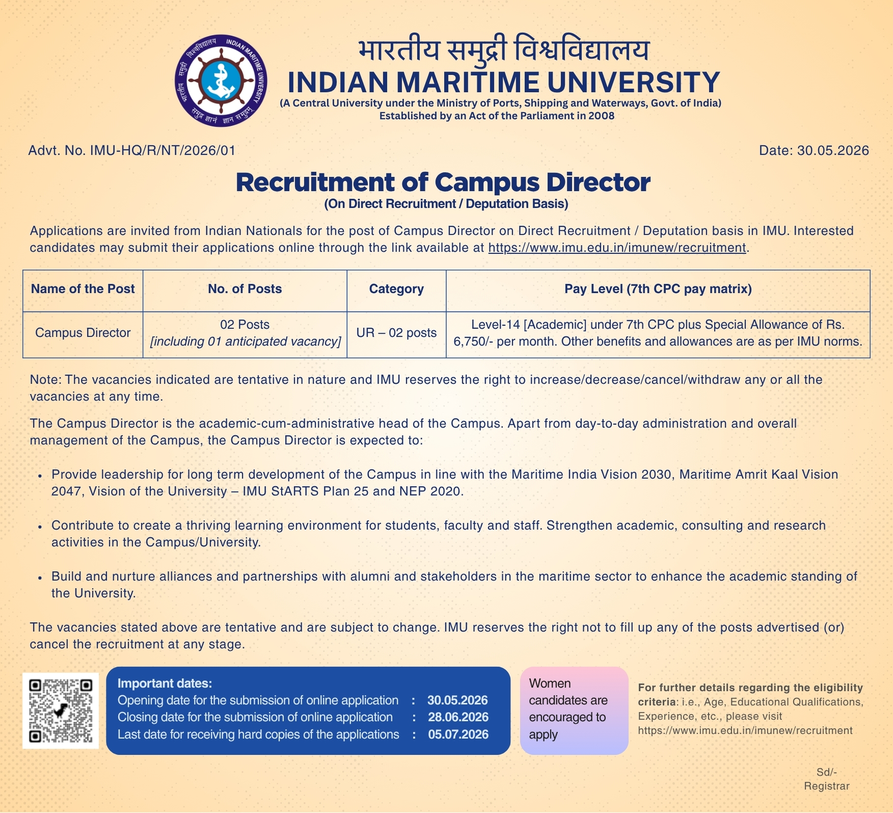 IMU CAMPUS DIRECTOR 30052026