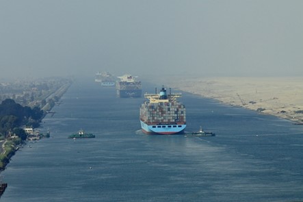 Shipping volume through Suez Canal route drops