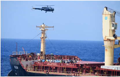 Anti-piracy operations against pirate ship MV RUEN BY INDIAN NAVY