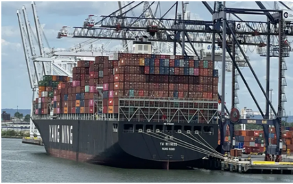 Containership Topples Three Cranes at Evyap Port, Turkey