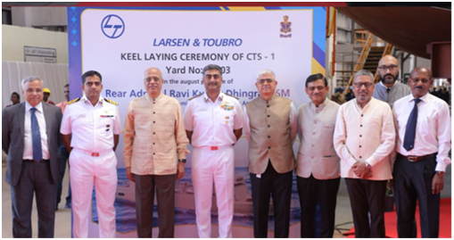 Keel Laying Ceremony of First Cadet Training Ship Being Built under IR Class
