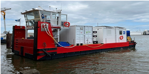 World’s first electric pusher tug is powered by EST-Floatech batteries facilitating emission-free transportation