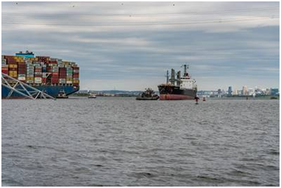 First Ship Departs Baltimore through Limited Access Channel