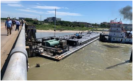 Barge Strikes Bridge in Galveston; as a result, Gulf Intercoastal waterway closed for traffic