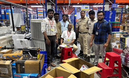 Non-certified items seized from e-commerce warehouse in Andhra Pradesh