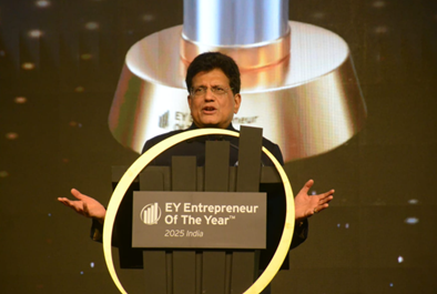 Piyush Goyal highlights youth power, AI and Global Trade while giving away the EY Entrepreneur of the Year Awards in Mumbai