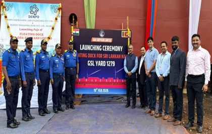IRS marks first overseas defence project with launch of floating dry dock for Sri Lankan Navy