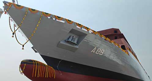 L&T launches first of three Indian Navy cadet training ships