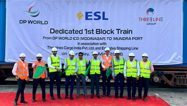 Two Export Block Trains Carrying Starch, Kraft Paper Flagged Off from ICD Modinagar