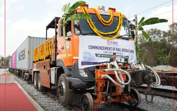 CWC Flags off First EXIM Container Train from Kadugodi Rail Terminal