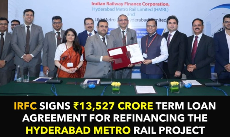 Indian Railway Finance Corporation Refinances Hyderabad Metro with ₹13,527 Crore Deal