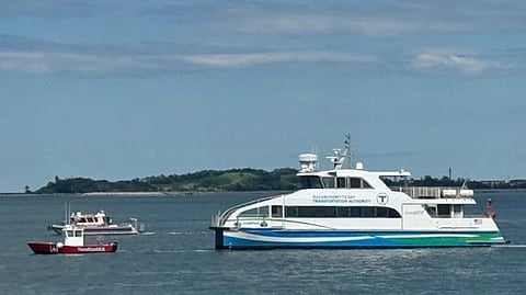 Ferry catches fire while underway off Boston; all on board rescued