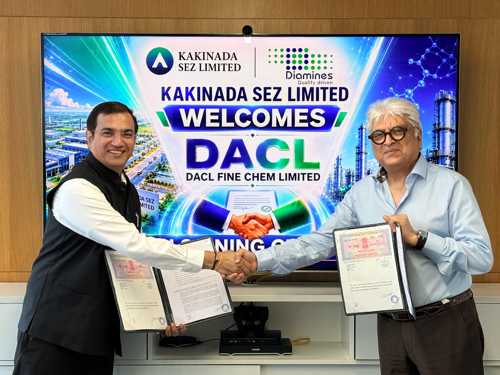 Kakinada SEZ Inks MoU with DACL Fine Chem for ₹500 Crore Specialty Chemicals Project