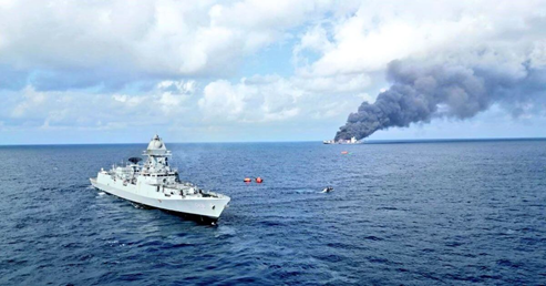China Says It ‘Will Not Forget’ Indian Military’s Rescue Of 12 Chinese Crew After Cargo Ship Fire