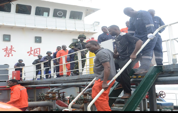 Navy Seizes Vessel Siphoning Crude Oil in Akwa Ibom, Arrests 12 Crew Members