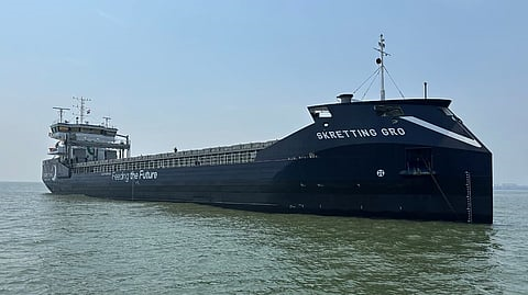 Vertom's newest shortsea cargo ship sails on maiden voyage