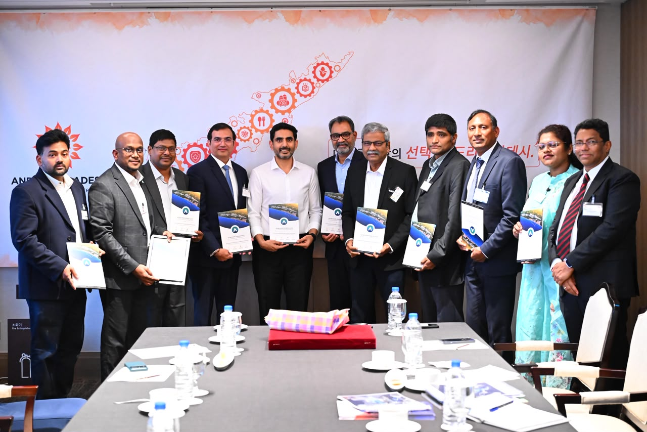 Minister Nara Lokesh Unveils Auro Industrial City’s Brochure in South Korea