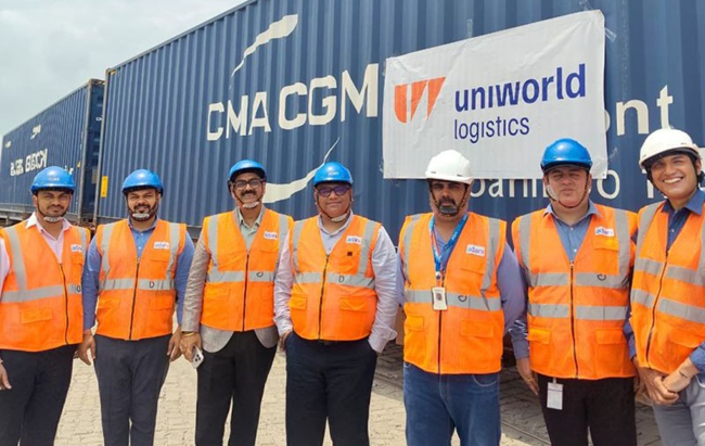 Adani Logistics Operates Full Block Export Train from ICD Patli to Mundra Port