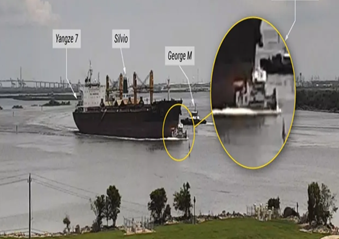 Golf phone call contributed to fatal Houston bulker collision