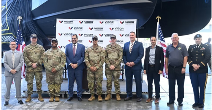 Vigor unveils Craney Island, newest Maneuver Support Vessel (Light)