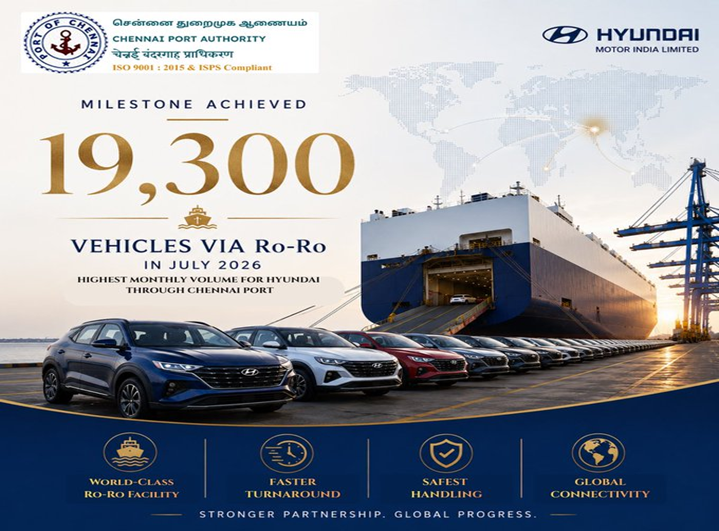 Chennai Port achieves landmark milestone in automotive exports