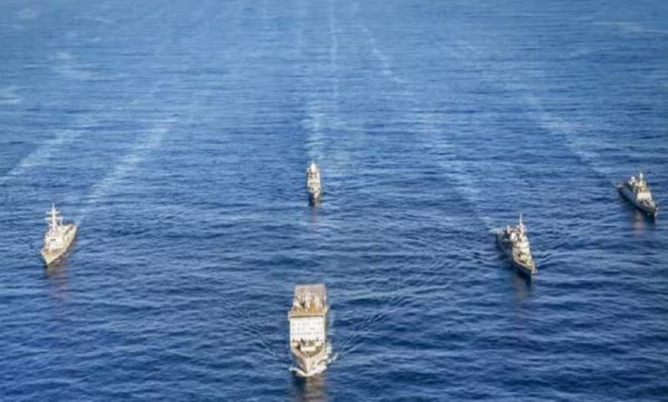 Indian Navy Escorts Merchant Vessels through Bab-el-Mandeb Strait