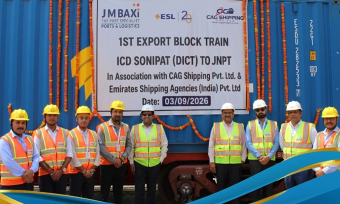 J M Baxi Group Launches Inaugural Rail Service Connecting Delhi Inland Container Terminal with Nhava Sheva