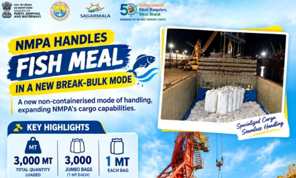 NMPA Handles 3,000 MT Fish Meal Shipment in Break-Bulk Mode