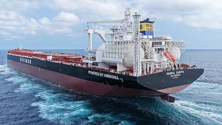 CMB Tech ammonia-powered bulker completes sea trials ahead of first Australia voyage