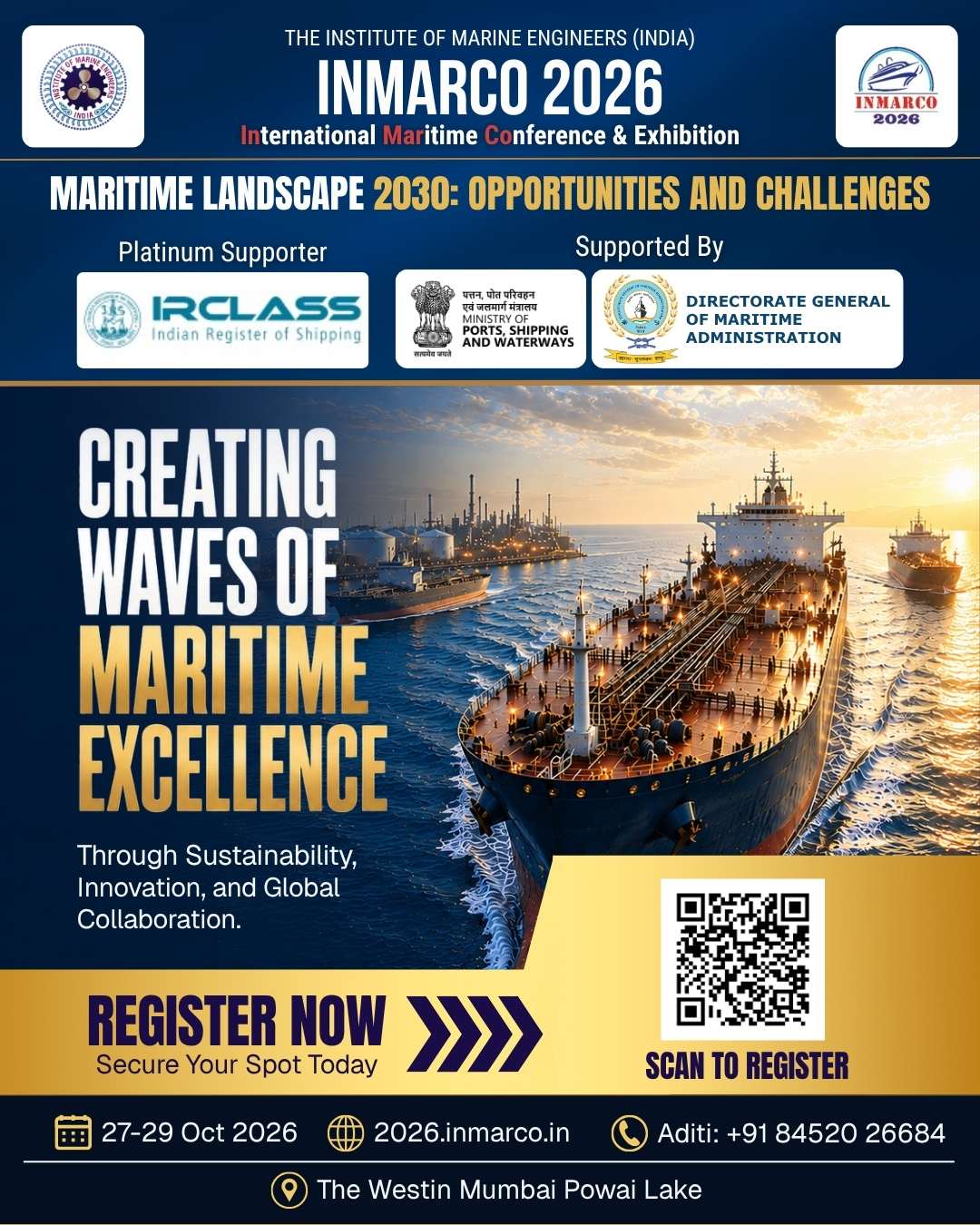INMARCO 2026 to bring maritime industry together in Mumbai to discuss the road to 2030