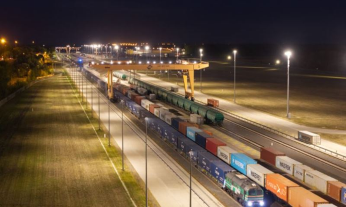 East-West Gate Marks Milestone with First CMA CGM Train