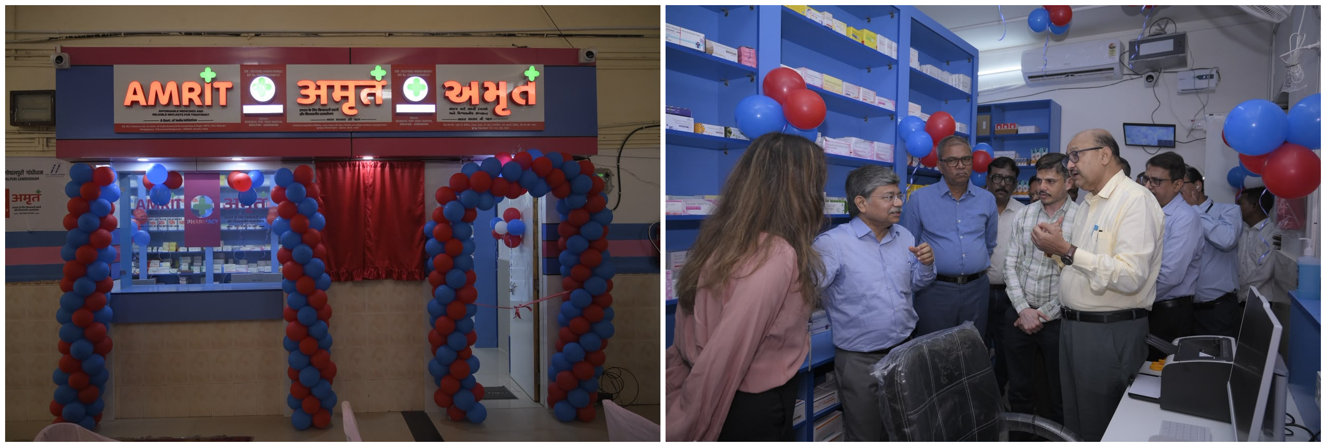 DPA Chairman Shri Sushi Kumar Singh IRSME, inaugurated the AMRIT PHARMACY at DPA Hospital, Port Township, Gopalpuri, Gandhidham.