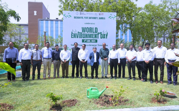 On the occasion of World environment day, Shri Sushil Kumar Singh, IRSME, Chairman DPA, senior officials and stakeholders participated in the tree plantation drive, strengthening their  role in shaping a sustainable maritime future.