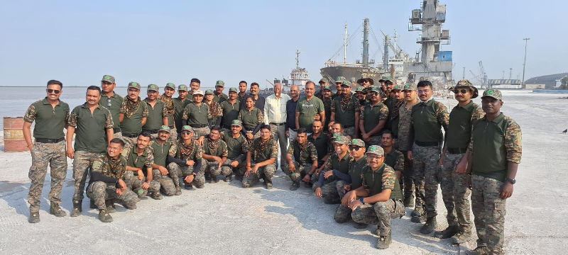 Forest Range Officer (FRO) Trainees of the 2025–26 batch from the Forest Department, visited Deendayal Port Authority, Kandla today. The officers explored the port’s infrastructure and operations, gaining valuable insights into India’s maritime logistics 