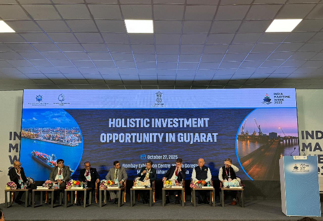 Shri Sushil Kumar Singh, IRSME, Chairman, DPA, participated in the “Gujarat Session” at India Maritime Week 2025, Mumbai. He shared insights on Gujarat’s pivotal role in driving India’s maritime growth and shaping the nation’s blue economy.